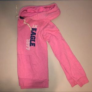Pink American Eagle hooded sweatshirt